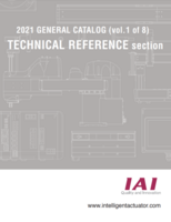 IAI MASTER VOL. 1 CATALOG GENERAL CATALOG TECHNICAL REFERENCE SECTION